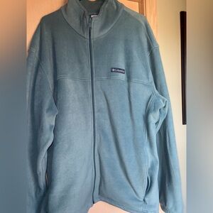 Men's fleece zip jacket- Slate Blue